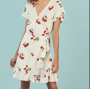 Rails Cherry Print Wrap dress